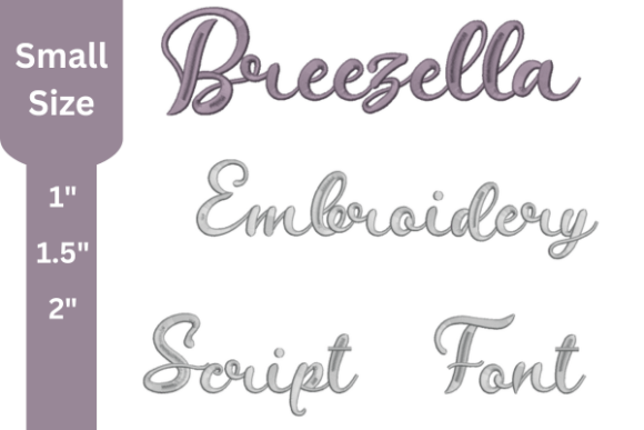 Breezella Script Embroidery Font