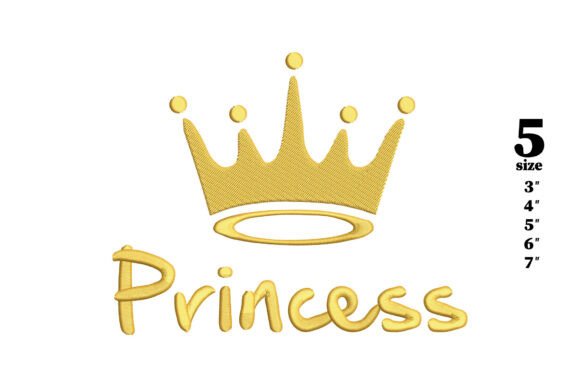 Princess Crown Embroidery Design